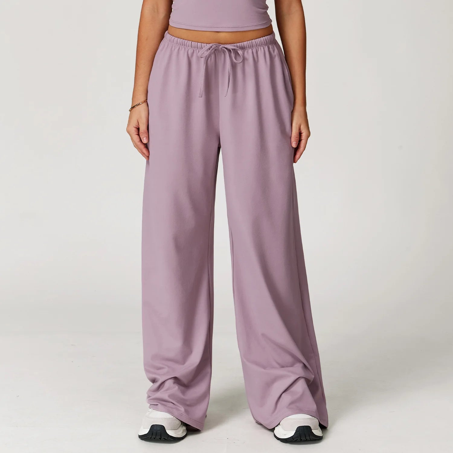 Women's High Waist Drawstring Yoga Pants Hanging Wide Leg Loose Casual Pants Women's Sports Pants Fitness Running Elastic Pants