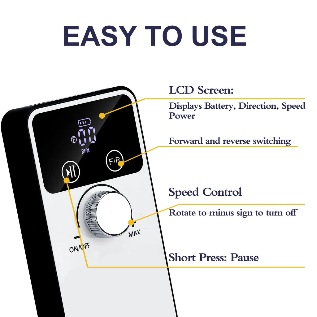 Professional Nail Drill Machine Set 45000RPM Rechargeable Portable Electric Nail File for Manicure Acrylic Gel Nails Salon Tools