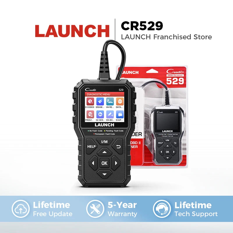 LAUNCH Creader 529 CR529 OBD2 Scanner Automotive Diagnostic Tools OBDII Code Reader Car Diagnost Auto Scan Tools Engine Check