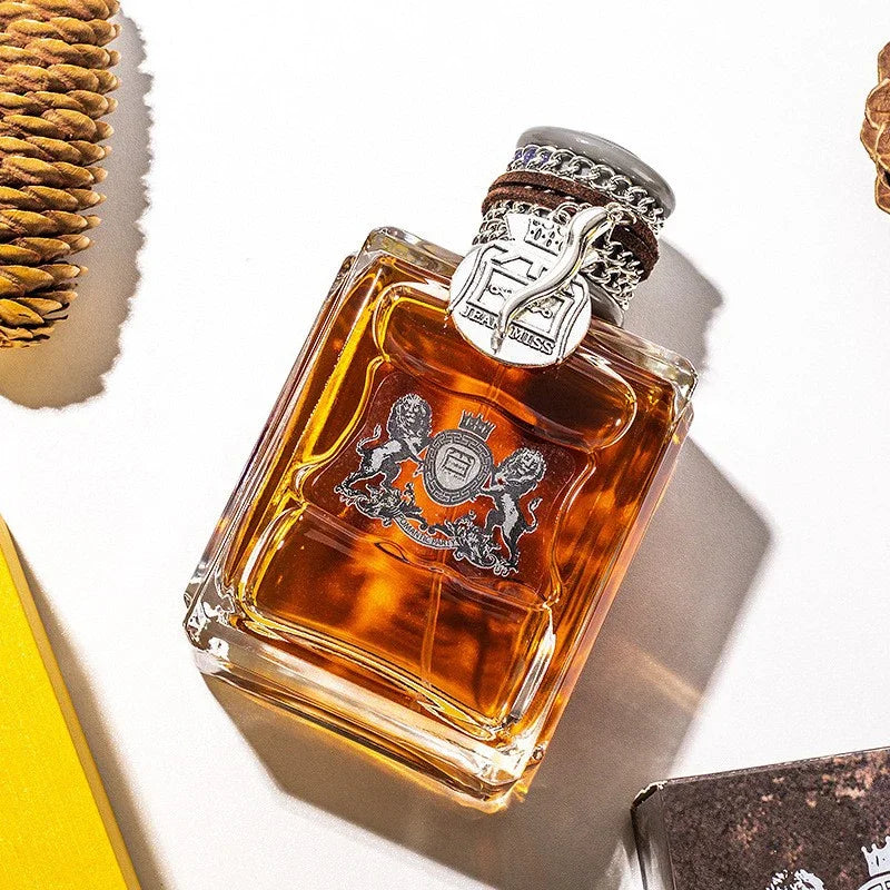 Russian Popular Sandalwood Men's Perfume,luxury Wild Captivating Leather And Cedarwood Notes Perfume,with Amber/musk/ebony Woody