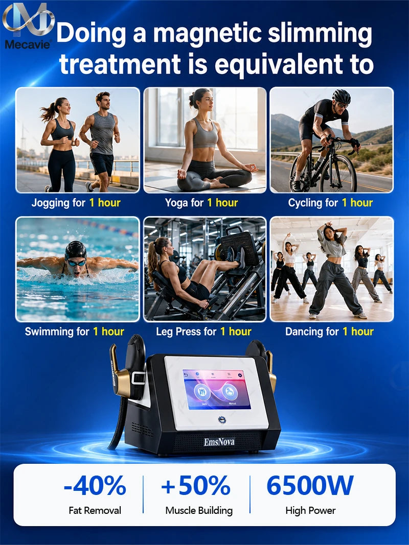 Building Tool Body Shaping Machine 6500W Professional Fat Burning Muscle Stimulation 200Hz 15T Slimming Equipment Home Use