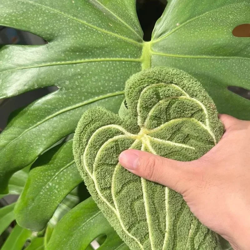 Plant Towels Ultra-Absorbent Quick-Dry Bathroom & Kitchen Towel - Tropical Leaf Design Hand/Thumb Towel with Hanging Loop