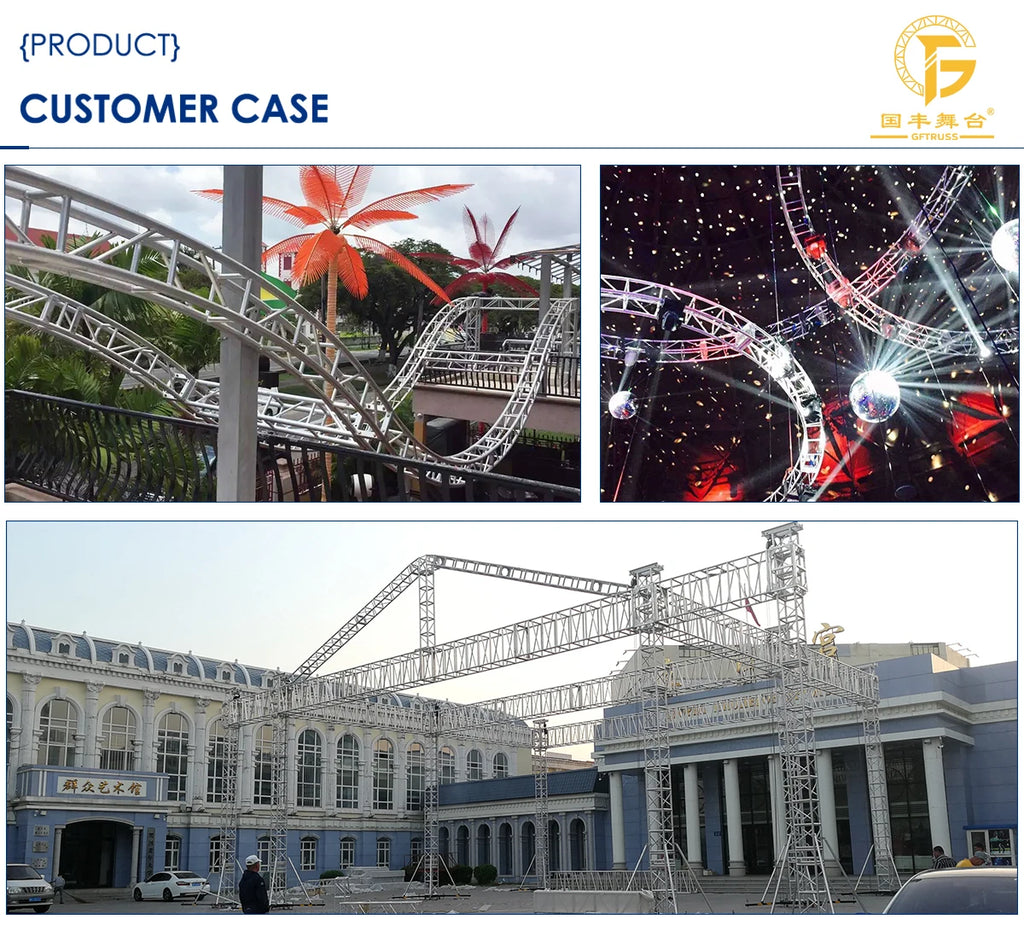 Aluminum Goal Post Truss System Customized LED Screen Speaker Lifting Tower for Shows Performances