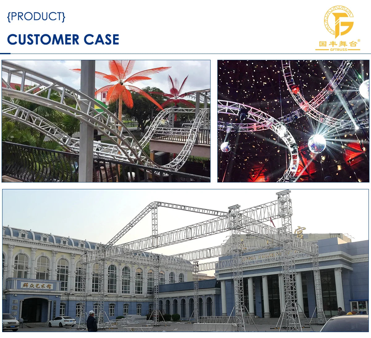Aluminum Goal Post Truss System Customized LED Screen Speaker Lifting Tower for Shows Performances