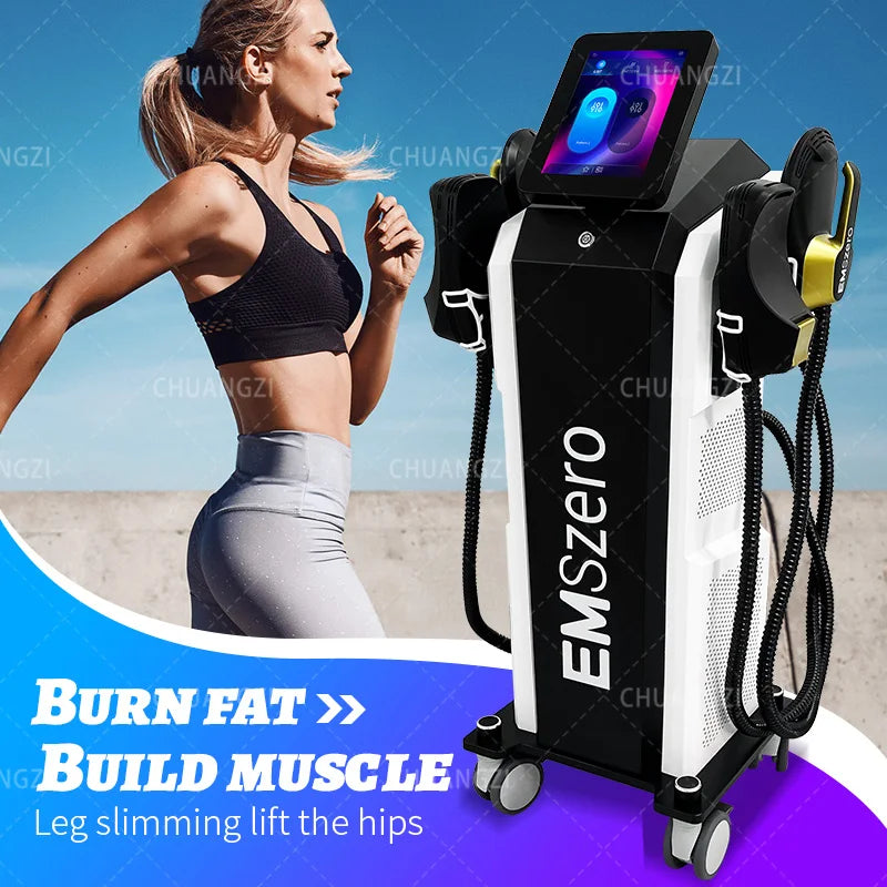 Professional Ems Ultra Pro RF Body Sculpt Shape Zero Myoslim Hiemt Neo Muscle Stimulator 4 Handle Machine for Salon