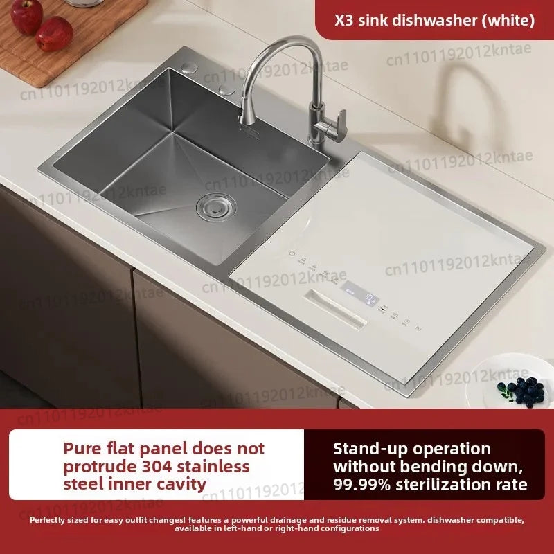 Integrated sink, dishwasher, integrated fully automatic kitchen, embedded washing fruits and vegetables