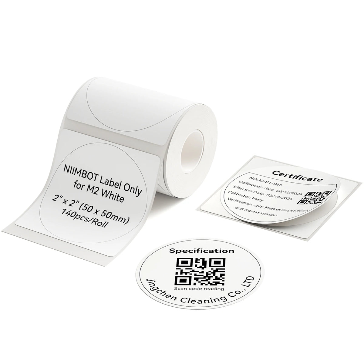 M2 Thermal Transfer Label Paper 2Rolls Scratch-resistant Adhesive Sticker Enduring High-low Temperature Tag With LongStorageTime