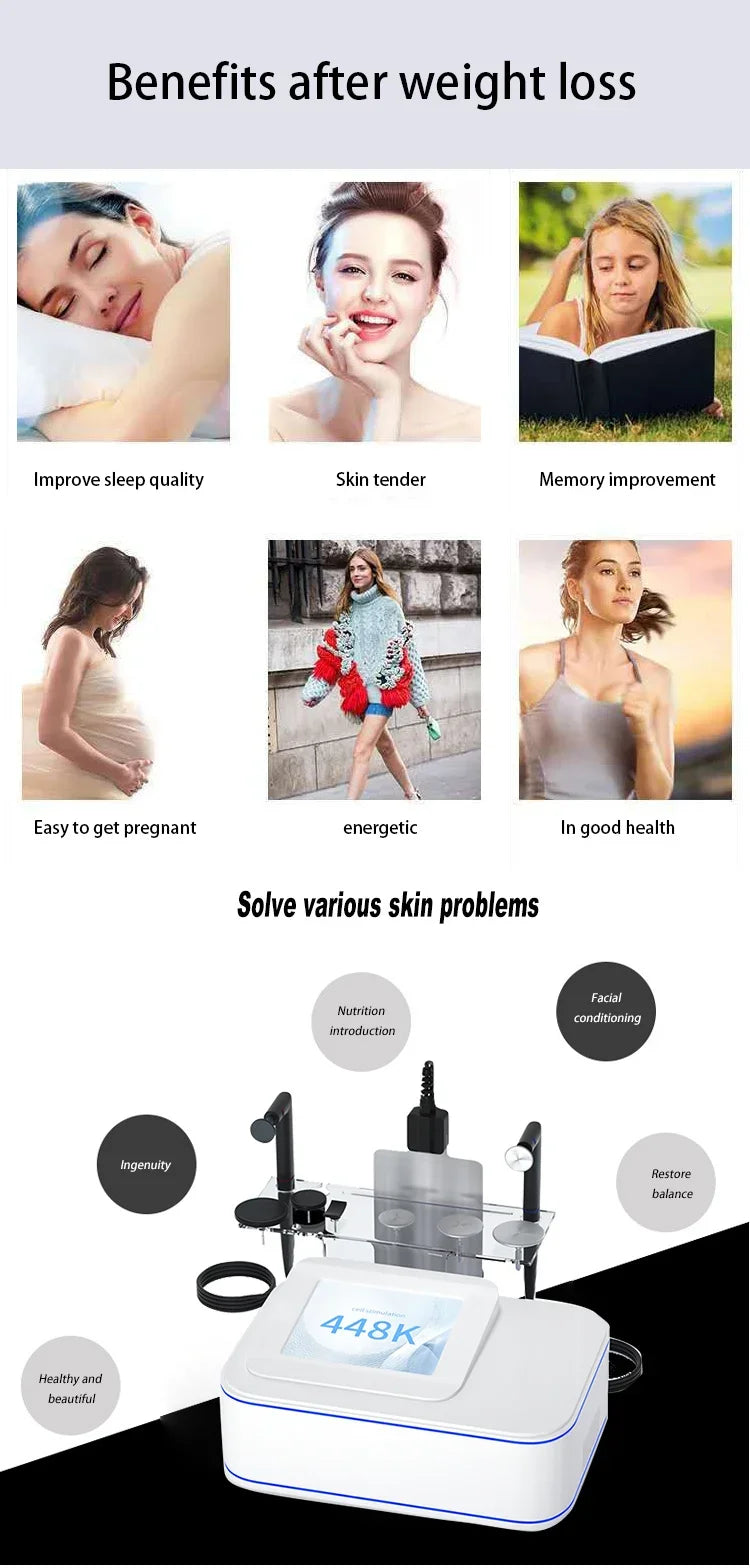 448khz Indiba RET CET Tecar Therapy Radiofrequency Physiotherapy Ablation Weight Loss Capacitive Electric Transfer RF Machine
