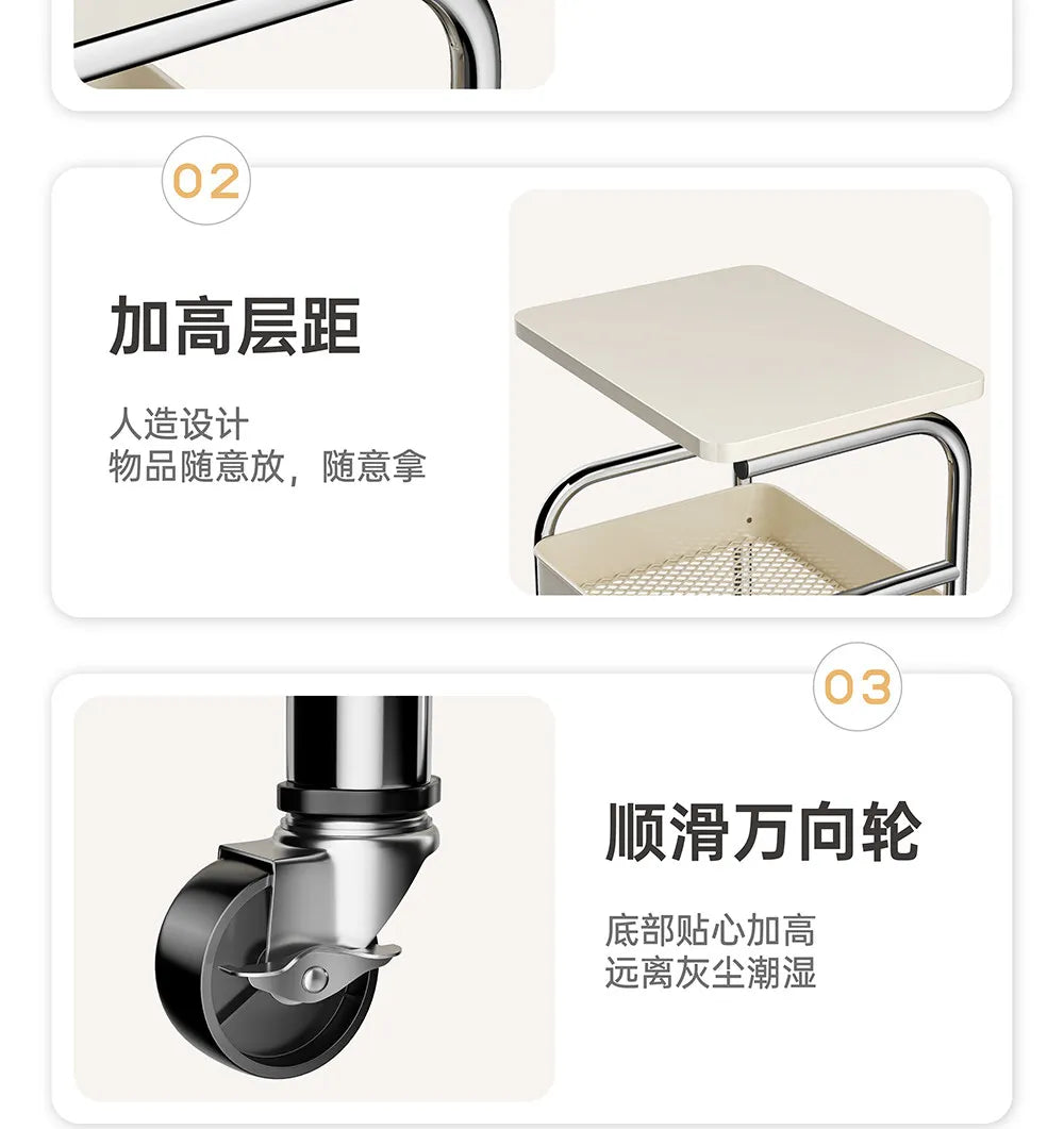 Kitchen Islands And Carts Trolley Rack Mobile Multi Functional Household Multi Layer Storage Organizer Cart Rack Shelf Furniture