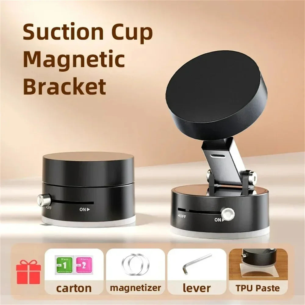 Magnetic Mobile Phone More Portable Vacuum Bracket Adjustable Double-Sided Suction Cup  Holder Lazy Stand For All Smartphone