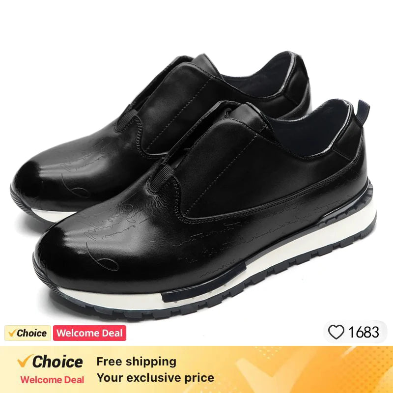 Men Shoes British Genuine Leather Shoes Comfortable Autumn 2026 New Lace Up Casual Shoes Crocodile Pattern Outdoor Men Sneakers