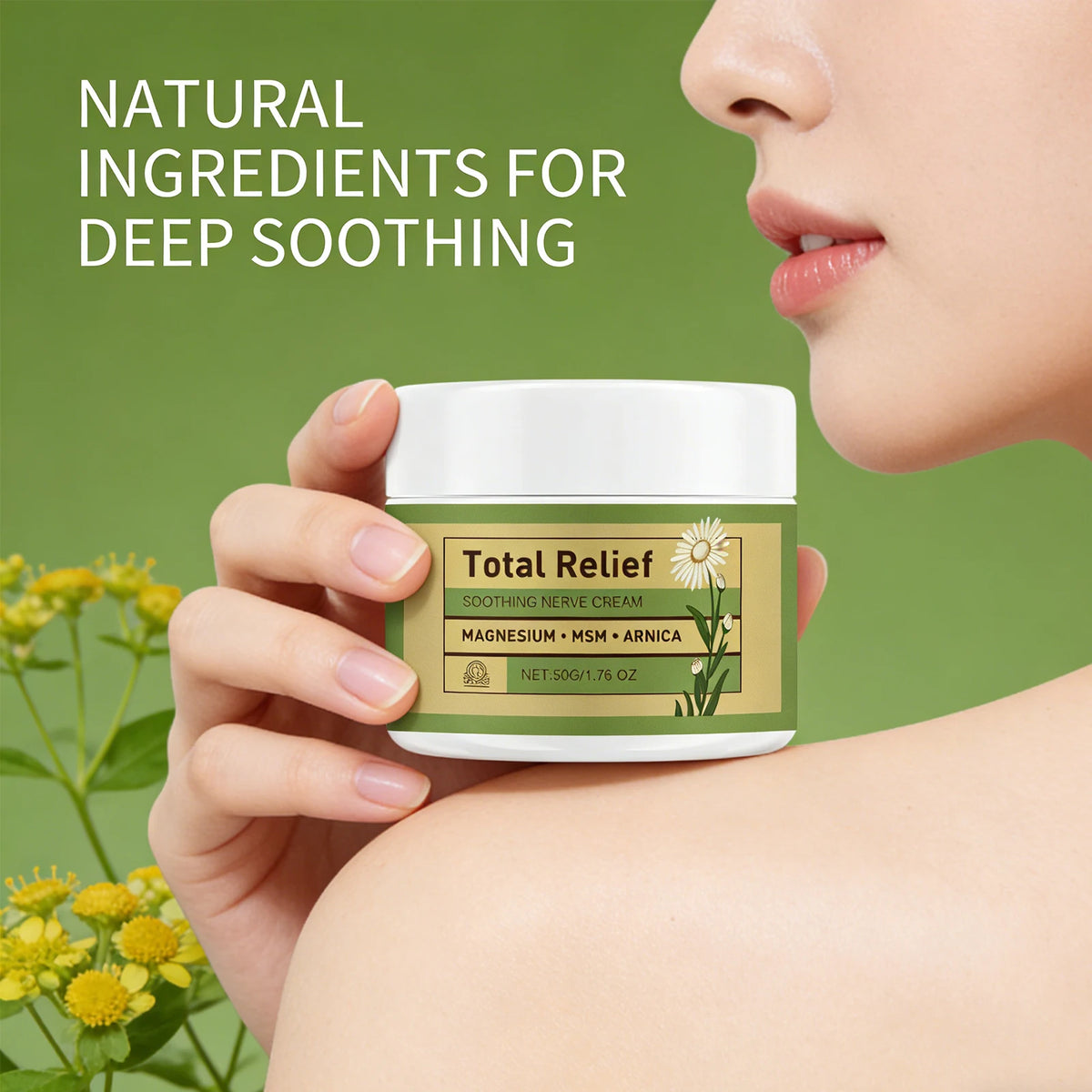Magnesium Soothing Cream Nerves Relief Long-Lasting Hydration Prevent Drying Moisturizing Body Cream