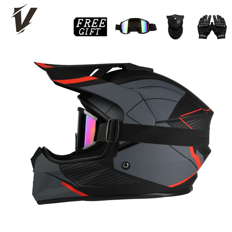 Vgv's Latest Buy One Get Three Free Welfare Helmet, Dot Certified Off-Road Motorcycle Helmet, Abs Shell Three-Layer Protection
