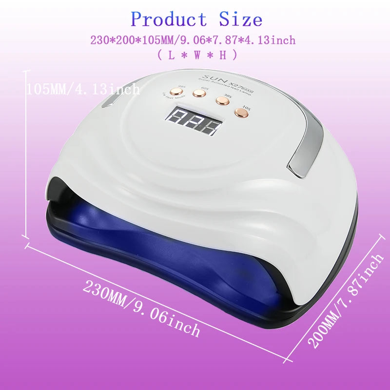 SUN X27MAX New 81LEDs UV LED Nail Lamp Powerful Nail Dryer for Gel Polish Professional Nail Art Manicure Lamp for Home and Salon