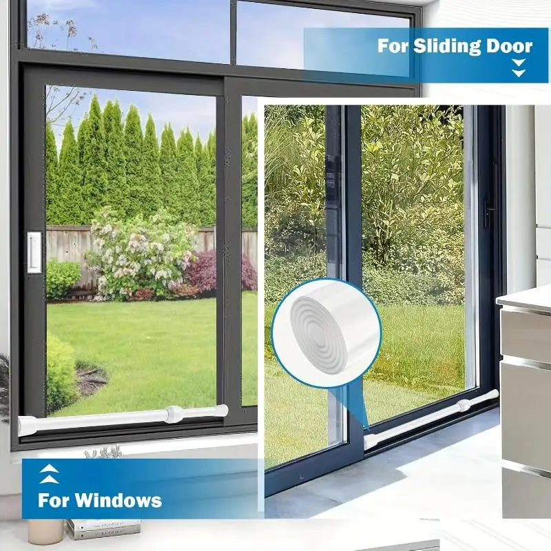 Effortless Home Organizer - Adjustable Spring-Loaded Rod - Perfect for Kitchens, Bathrooms & Doorways Without Drilling