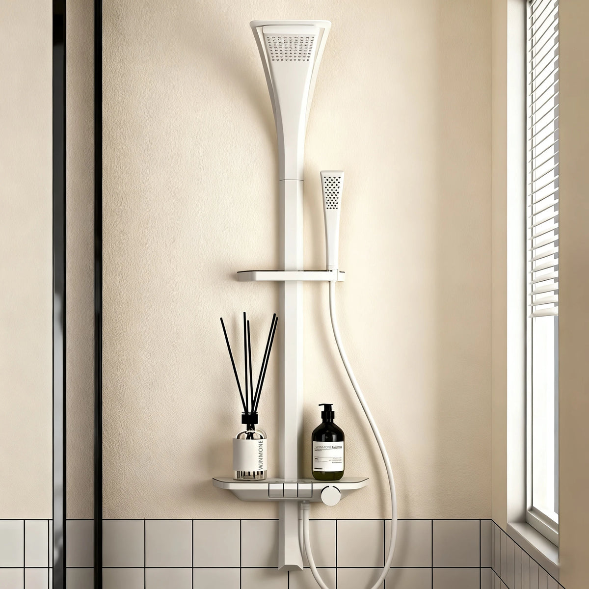 High Quality Modern Showers System Rainfall Brass Mixer Bathroom Faucet Shower Set Bathtub Smart Thermostatic Rain Shower Column