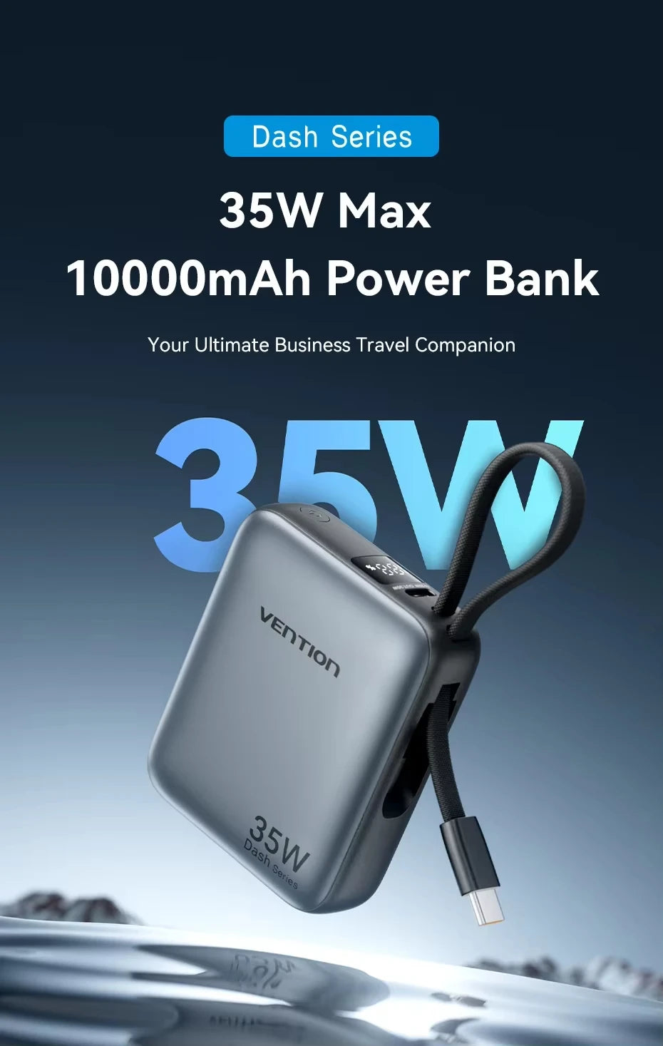 Vention NEW 10000mAh 35W Power Bank Fast Charge Portable Mini 3C PowerBank for iPhone 17 Xiaomi External Spare Battery Charger