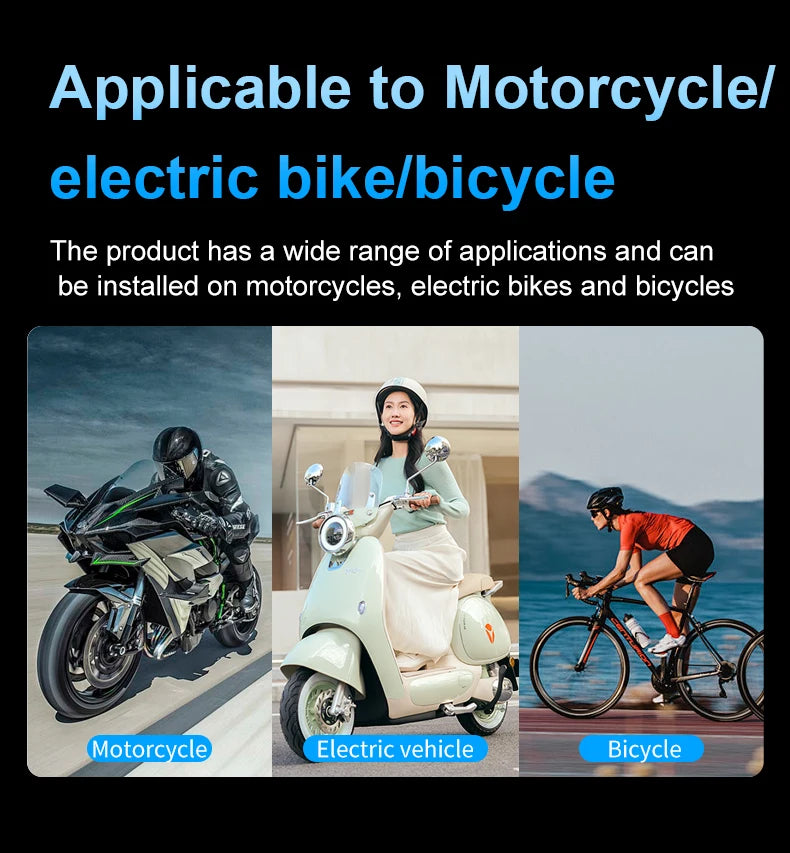 Dual 1080P UHD Wireless Motorcycle DVR Full Body 30FPS Waterproof Moto Dash Wifi GPS Cam Front Rear 150° Driving Video Recorder