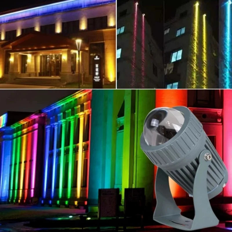 Outdoor LED Garden Wall Spotlights Landscape Lighting AC220V 110V DC12V Red Green Blue  IP67 Waterproof One Beam Lights 10W