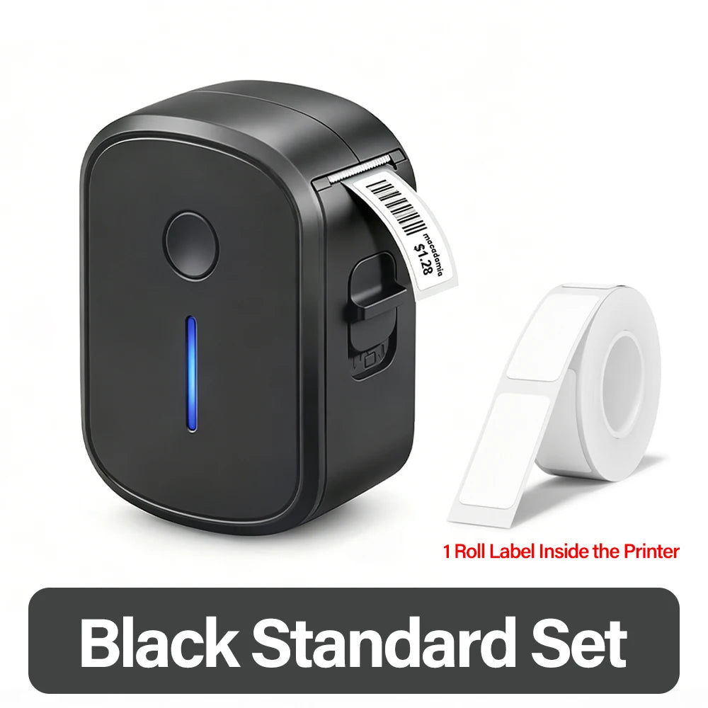 Portable Mini Label Printer Bluetooth Inkless Self-adhesive Thermal Labels Printer Sticker Maker Adhesive Mini Labeling Machine
