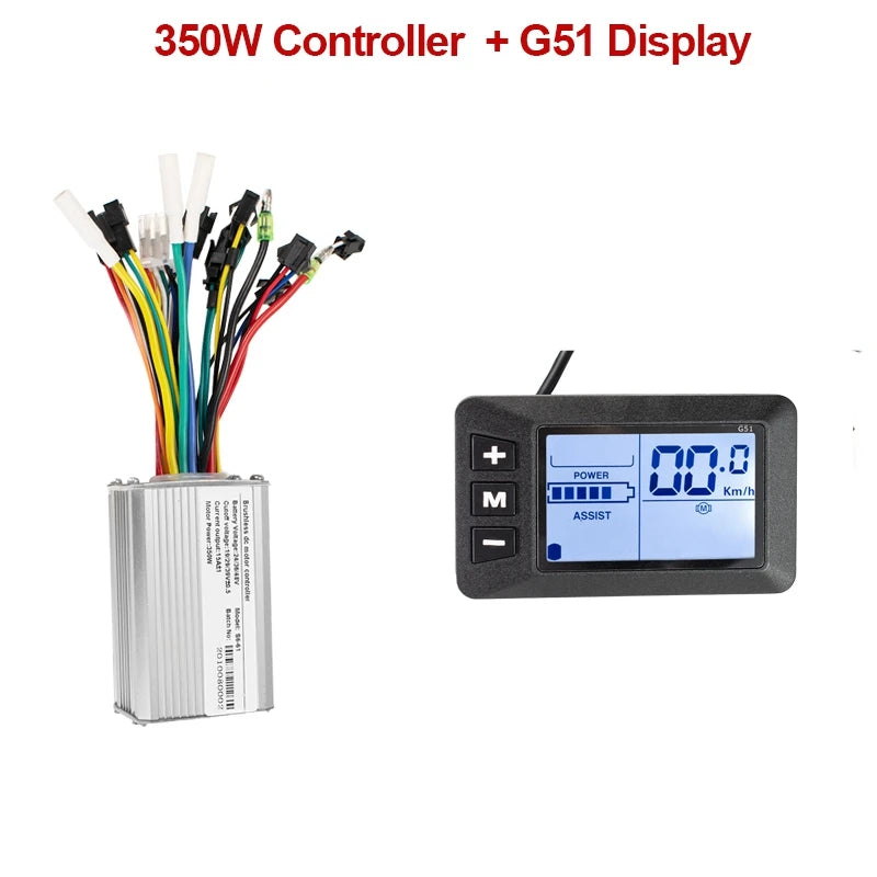 Electric Bike Brushless Controller 25A 35A with LCD Display Electric Bicycle Scooter E-bike Accessories Parts 36V 48V 750W 500W