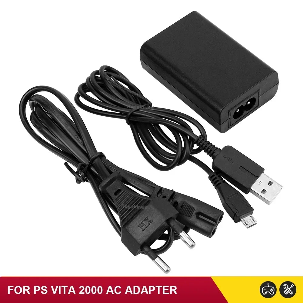 EU US Plug Home Charger Power Supply 5V AC Adapter USB Charging Cable Cord For Psvita Slim PS Vita 2000 PSV 2000