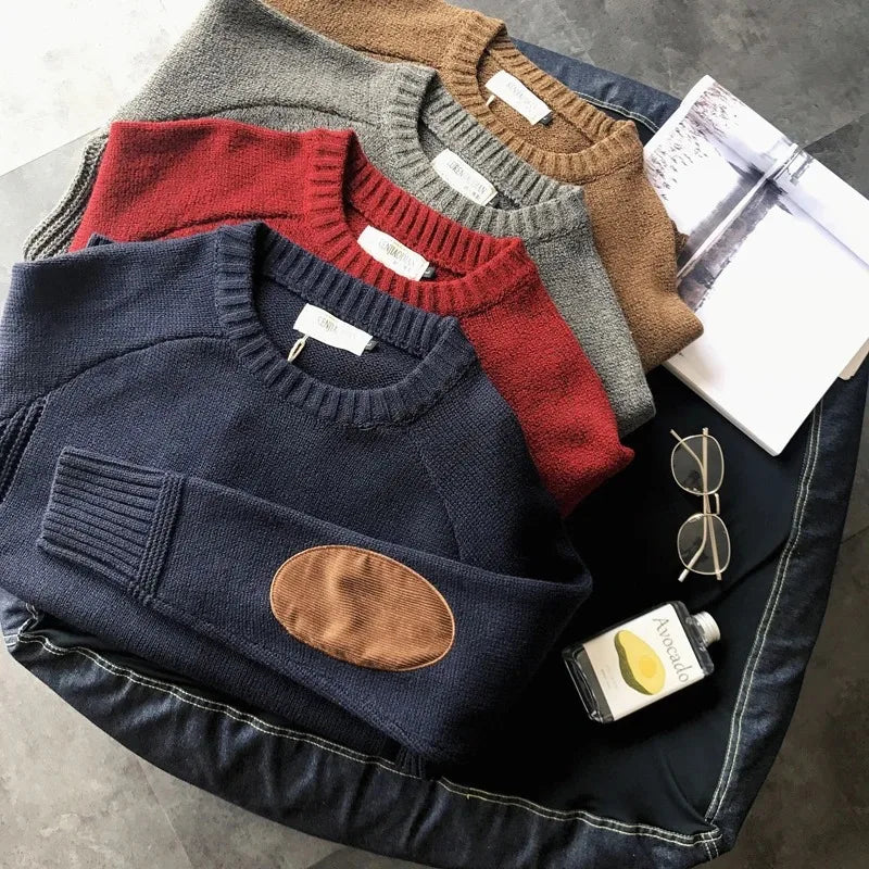 Sweaters Male 2026 Winter New Style Thick Warm Sweater Men Youth O-neck Sweaters Autumn Men's Wool Pullovers Size Plush M-5XL