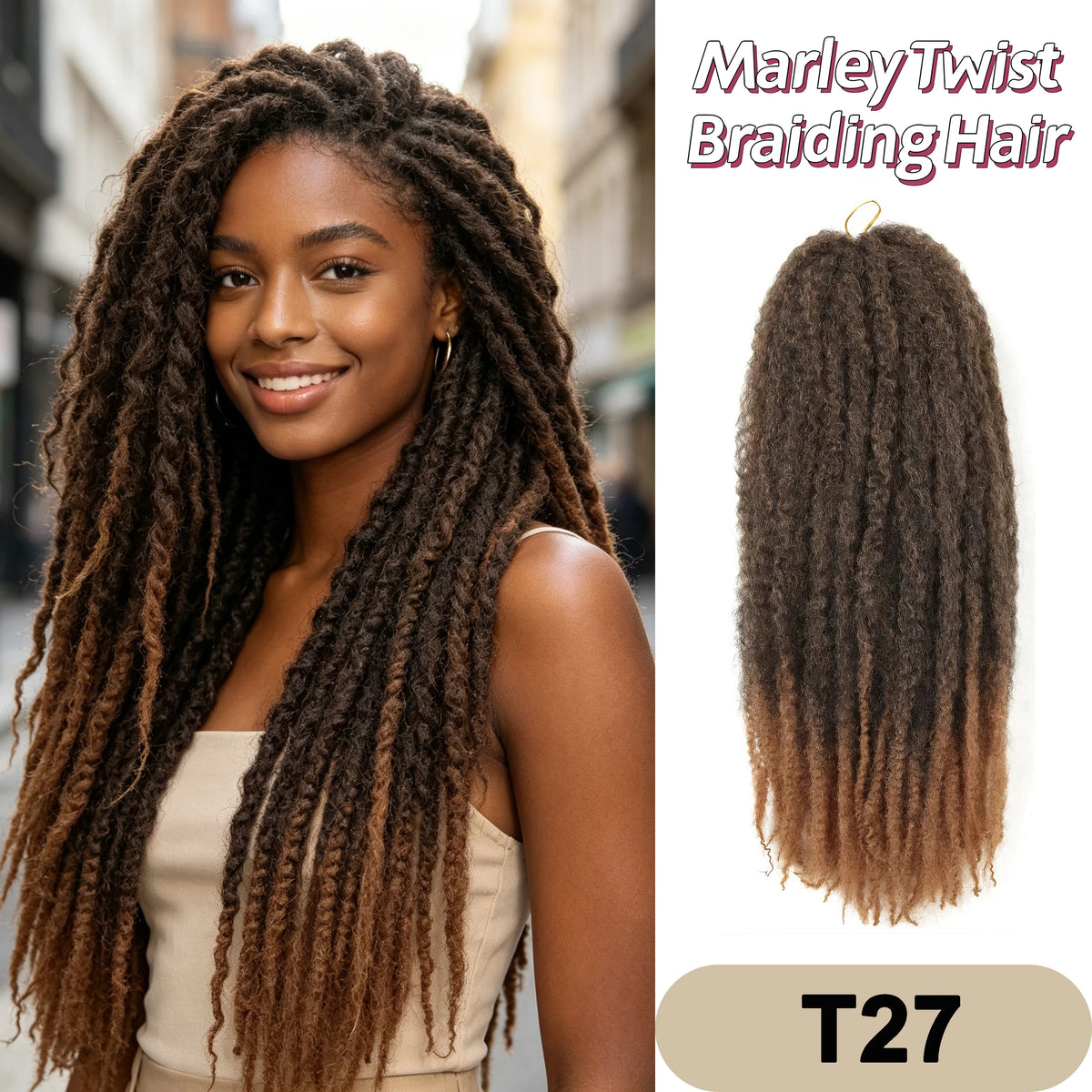 Afro Kinky Twist Crochet Hair Braids Marley Braid Hair 18inches Senegalese Curly Crochet Synthetic Braiding Hair Extensions