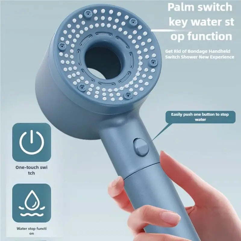 5 Mode Adjustable Shower Head Rainfall Shower Large Flow Showerhead High Pressure Water Saving Shower Mixer Bathroom Accessories
