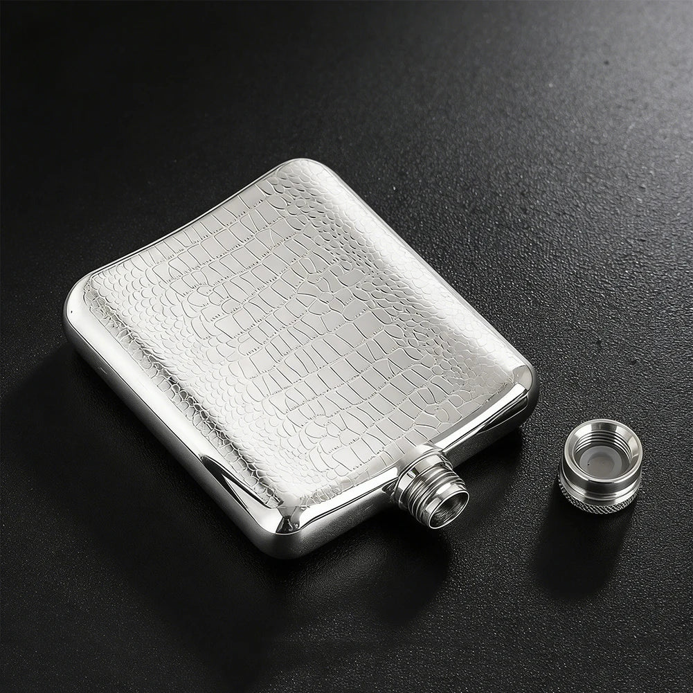 Stainless Steel Hip Flask with Funnel 6oz Alcohol Liquor Flagon Whiskey Flask Portable Wine Bottle Pot Container Gifts for Men