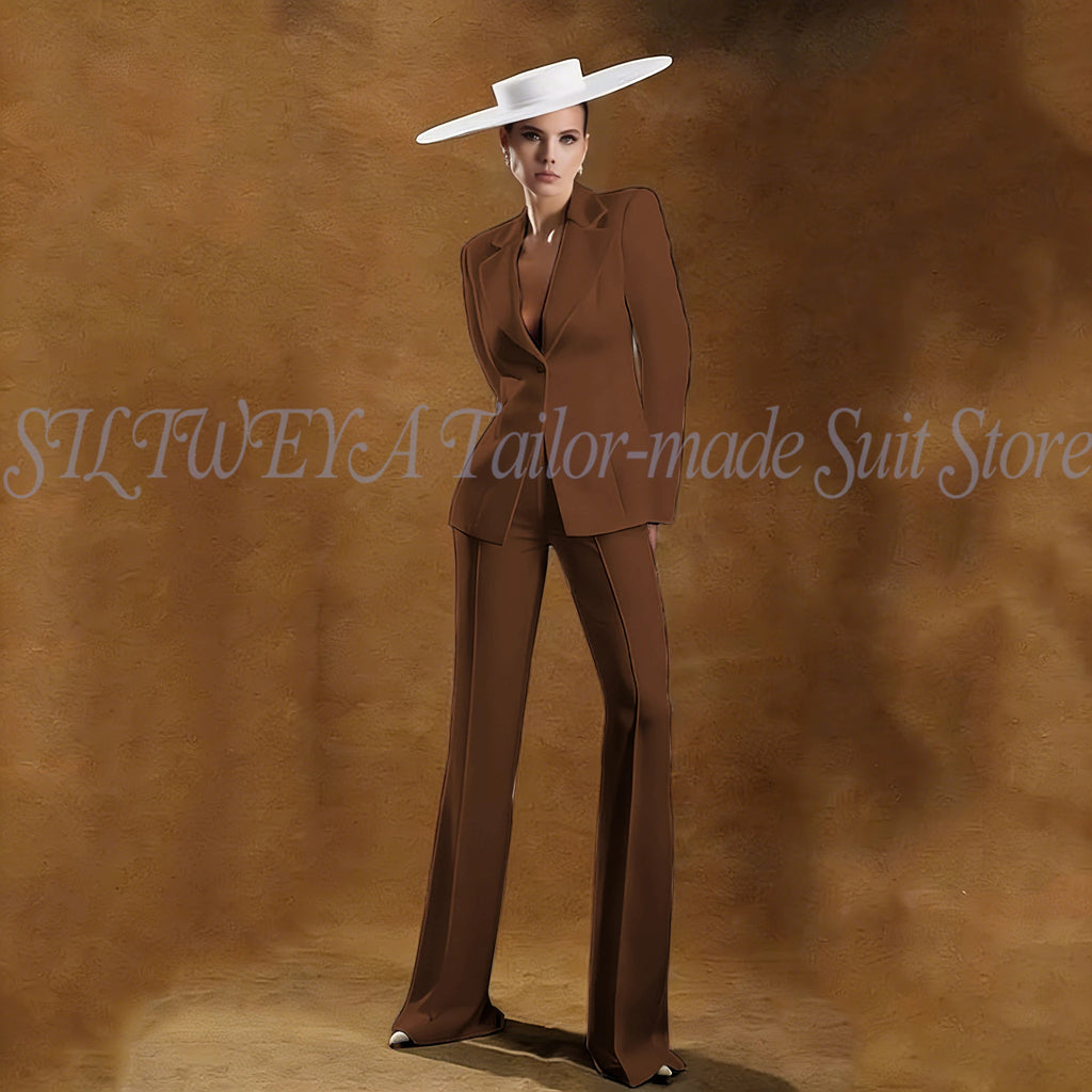 Ladies White Tailored Blazer Trousers Set Workplace Business Occasion Formal Attire 2026 Women Fashion Chic Office Commute Suit