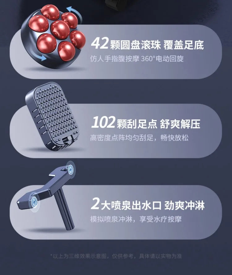 220V AUX Electric Foot Spa Bath Massager with Heating and Constant Temperature Automatic Home Use Deep Bucket WDC