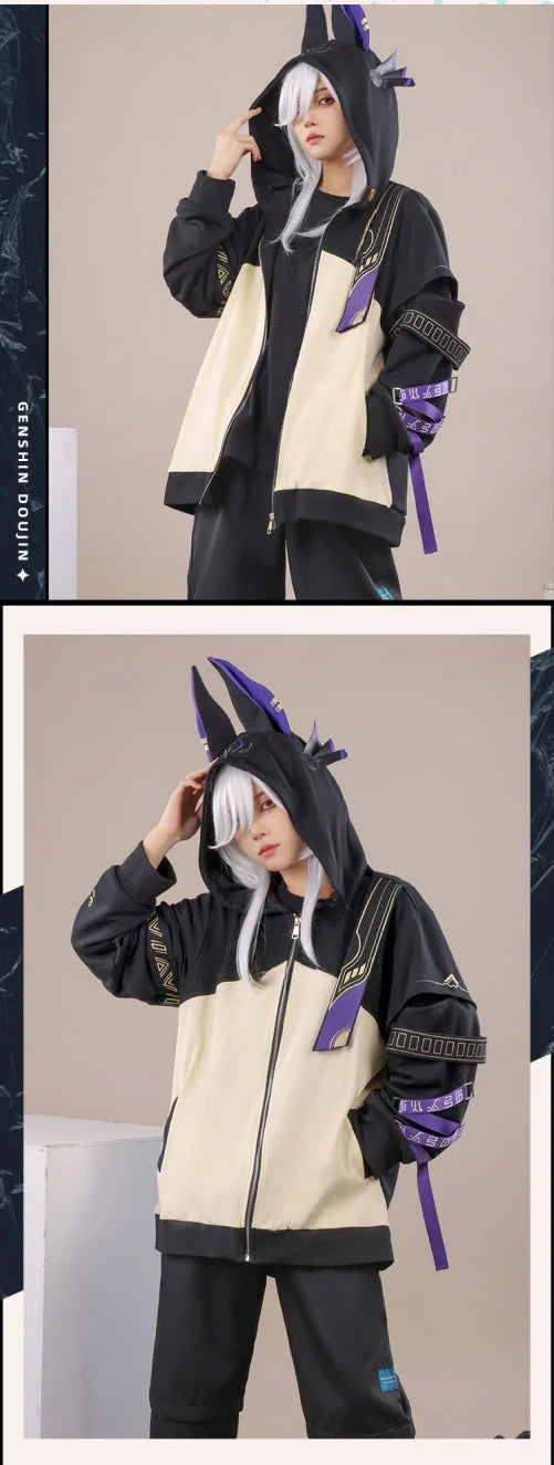 Cyno Tighnari Hoodies Genshin Impact Costume Cyno Zipper Jacket Men Women  Fashion Pullover Boys Girls Cool Streetwear Hoodies