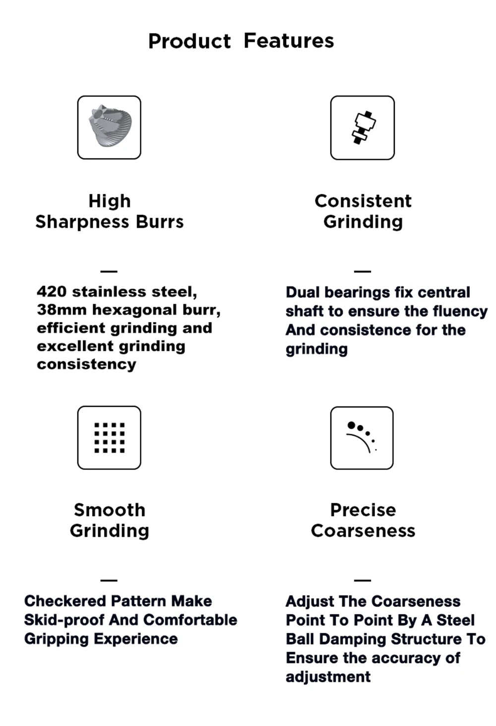 TIMEMORE Chestnut C2 C3 Manual Coffee Grinder S2C Burr Inside High Quality Portable Hand Grinder with Dual Bearing Positioning