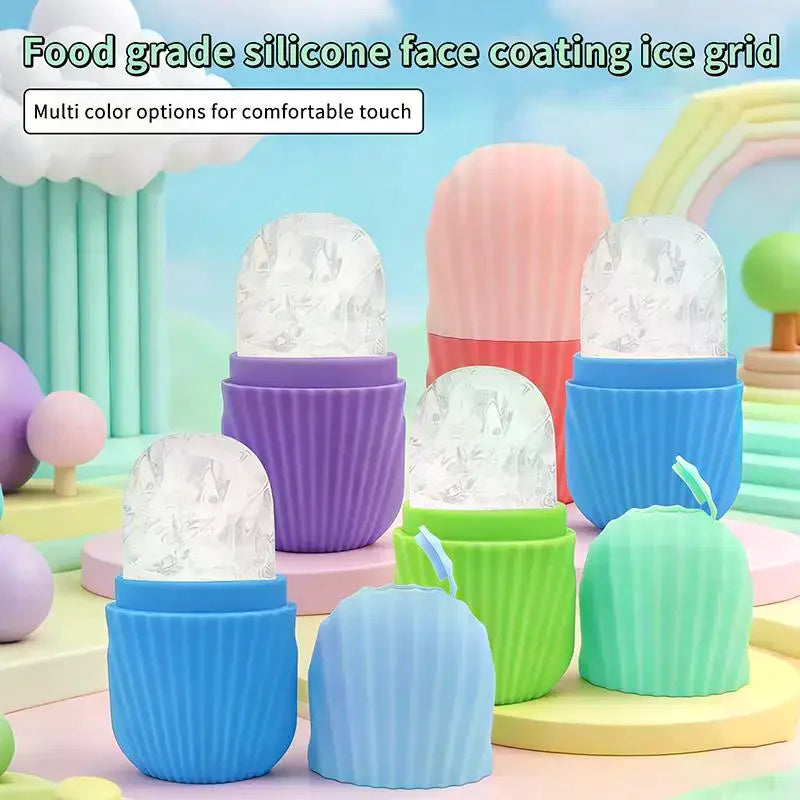 Beauty Face Lifting Massager Silicone Ice Cube Trays Facial Eye Roller Ice Ball Contouring Reduce Acne Skin Care Tool Reusable