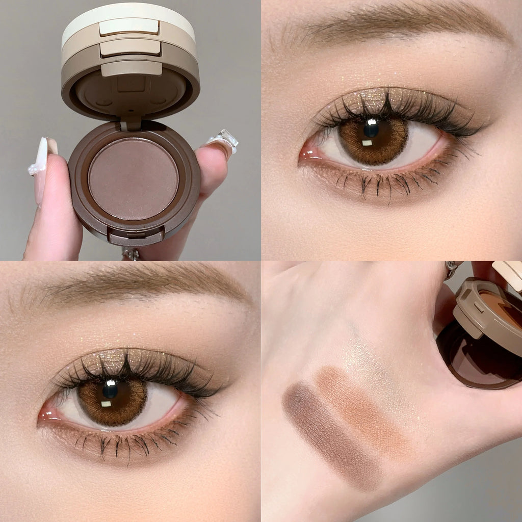 SHAQINUO Three-color Flip-top Eyeshadow Matte Pearlescent Earth-tone Eyeshadow Palette, One Palette to Complete Your Makeup
