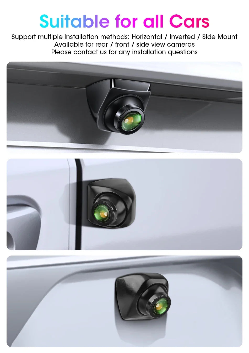 720P Camera AHD Switch CVBS Night Vision IP68 Waterproof 170° Degree Fisheye Golden Lens Full HD Vehicle Backup Rear View Camer