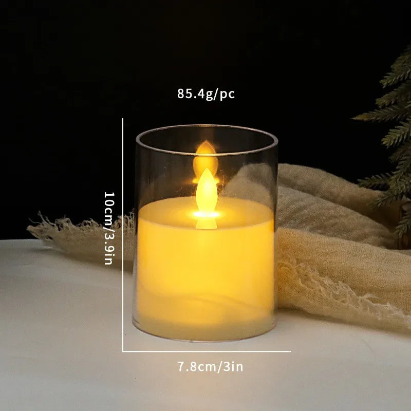 LED Candle Lights Indoor Atmosphere Desktop Ornaments Christmas Halloween Birthday Restaurant Room Decoration Lighting Fixtures