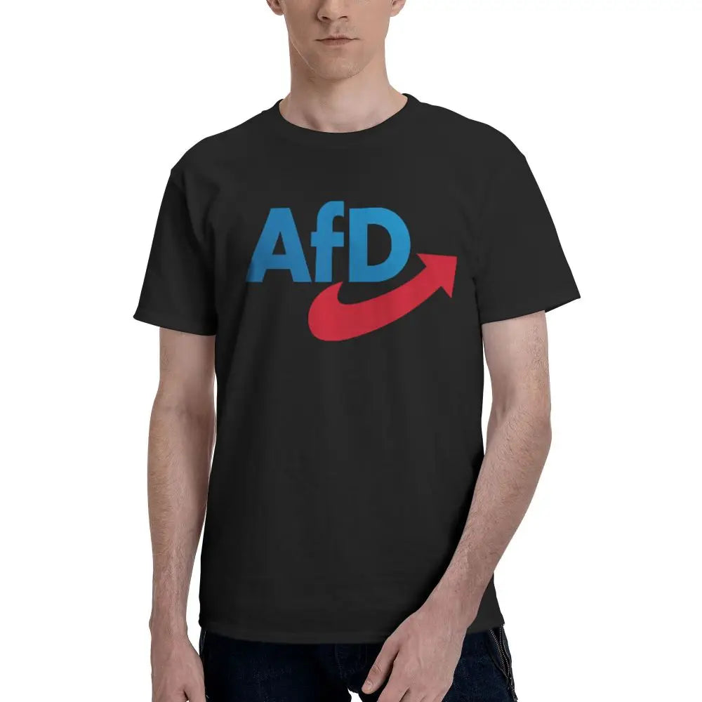 Alternative AFD Germany T-Shirt Summer Y2K Funny T-Shirts 100% Cotton Hip Hop Tee Shirt For Men Short Sleeve Print Tops