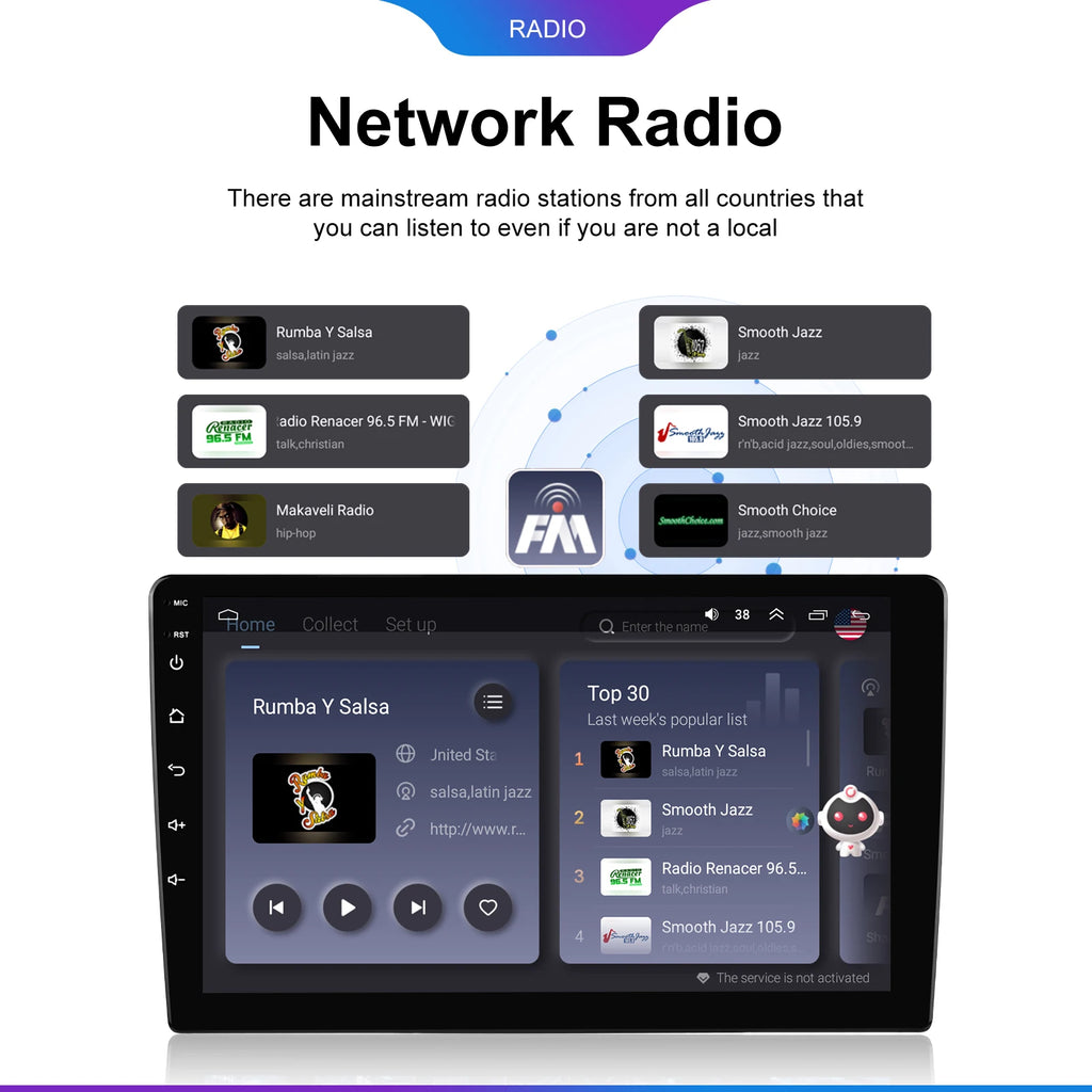 Podofo Android 12 Car Radio Androidauto Carplay 2 Din GPS Car Audio 7"/9"/10" WIFI BT Automotive Multimedia Player For VW Ford