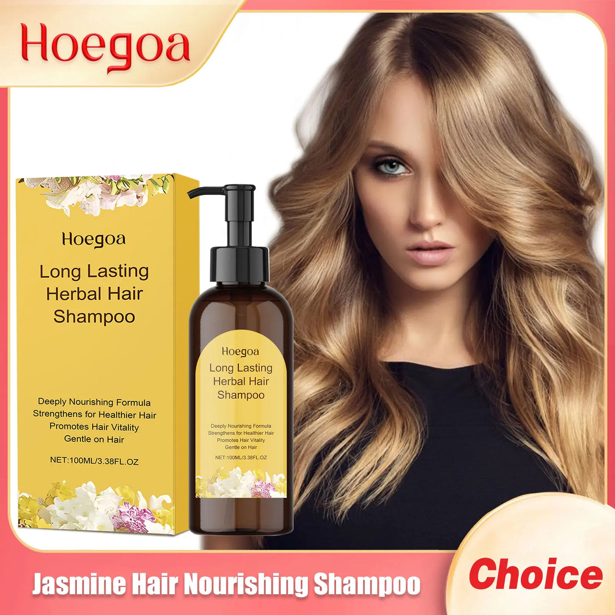 Jasmine Hair Nourishing Shampoo Repair Damaged Improve Thicken Scalp Irritating Treatment Control Dandruff Hair Growth Shampoo