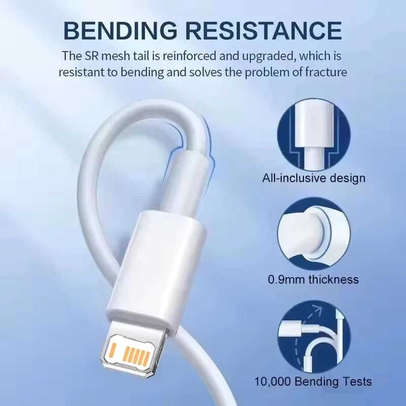 35W PD Fast Charging USB Cable for iPhone 14/13/12/11 pro XS Max/XR/X Rapid Charge USB-C to Lightning Cable in Multiple Lengths