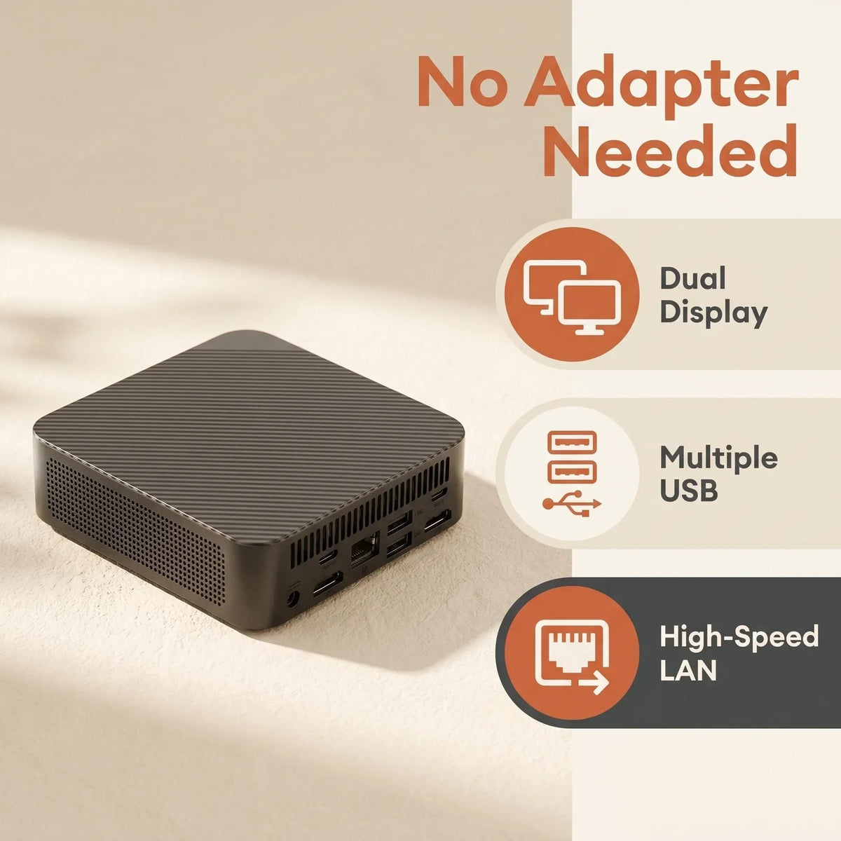 New i9-8950HK Portable Mini Desktop 16GB RAM M.2 NVMe SSD Triple 4K Monitor WiFi6 Bluetooth 5.2 Silent Cooling Home Pro Office