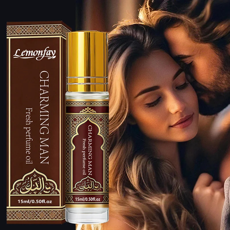 Lemonfay Charming Man Fresh Perfume Oil | Arabian Style Masculine Scent | Long-Lasting Portable Roll-On Fragrance For Men 15ml