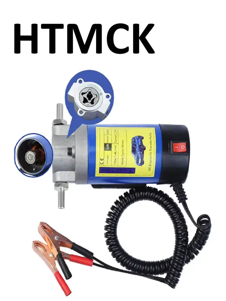 Portable Oil Transfer Pump 1-4L/min 12V Extractor Fluid Suction Electric Change Fuel Pump Siphon Tool for Car Motorcycles Boats