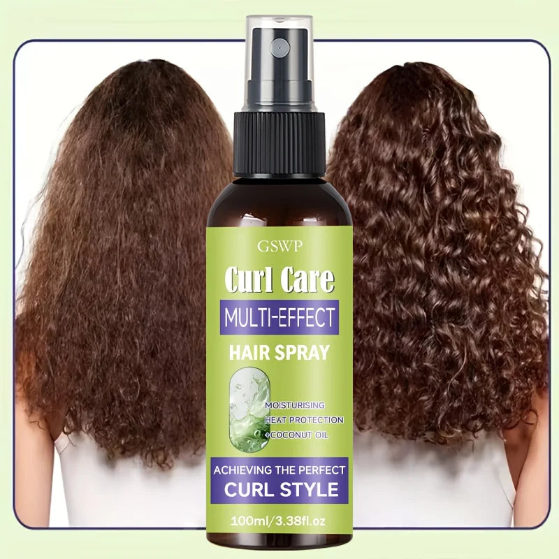 GSWP Curl Treatment Spray Deeply Moisturizes Hair, Smooths Frizz, and Is Suitable for Dry, Damaged, Burned Hair.100ml