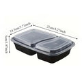 Disposable Food Boxes with Lids Portable Plastic Lunch Boxes Microwave Kitchen Refrigerator Storage Containers Stackable