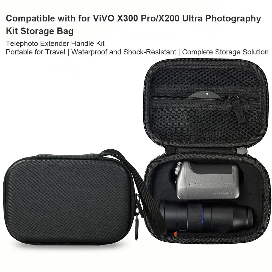 Hard Shell Camera Case for Vivo X200 Ultra / X300 Pro Waterproof Shockproof Protective Bag Can Store Lens & Extender Storage
﻿