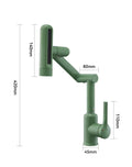 Stainless steel household kitchen hot and cold sink faucet multifunctional universal mechanical arm rotating washbasin