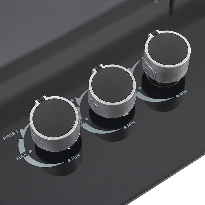 Built-in Cooktops Tempered Glass Top  3 Burner Gas Stove